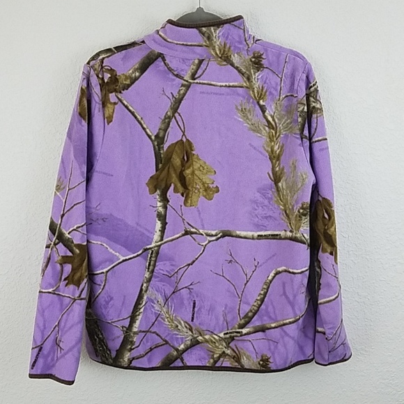 𝅺Purple camo realtree pullover sweater Lg fleece - Picture 3 of 5